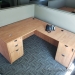 Heartwood Sugar Maple L Suite Desk w/ Dual Pedestal Storage